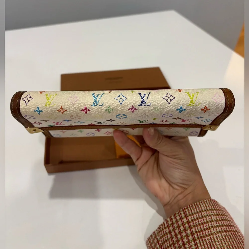 Louis Vuitton Murakami Multicolor White Sarah Wallet Takashi Murakami w/ Box - Picture 3 of 16